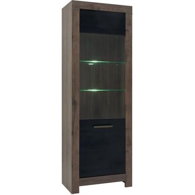 Petits-MEUBLES Adam Gabinete de Madera y Vidrio Negro Petits-MEUBLES Adam Gabinete de Madera y Vidrio Negro