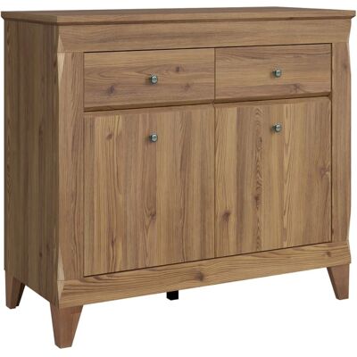 PETITS-MEUBLES Aparador Raya de Madera - 2 Puertas 2 Cajones Fabricación Europea PETITS-MEUBLES Aparador Raya de Madera - 2 Puertas 2 Cajones Fabricación Europea