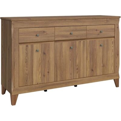 PETITS-MEUBLES Bufé Raya Madera - 3 puertas, 3 cajones, 3 estantes PETITS-MEUBLES Bufé Raya Madera - 3 puertas, 3 cajones, 3 estantes
