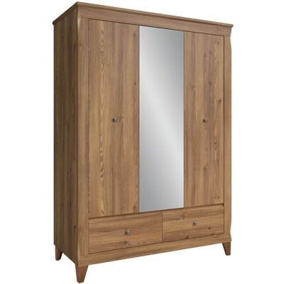 PETITS-MEUBLES Armario Raya Madera - 3 puertas, 2 cajones PETITS-MEUBLES Armario Raya Madera - 3 puertas, 2 cajones