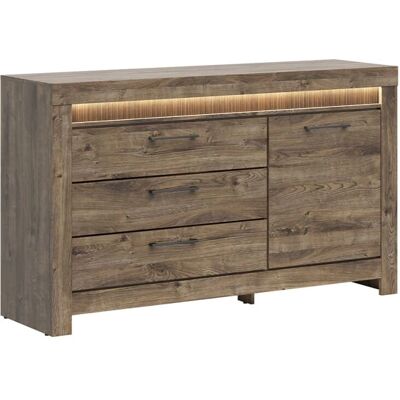Petits-Meubles Buffet Roble oscuro - 1 puerta y 3 cajones Petits-Meubles Buffet Roble oscuro - 1 puerta y 3 cajones