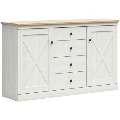 Petits-meubles Victoria Blanco y Roble Buffet - Buffet Petits-meubles Victoria Blanco y Roble Buffet - Buffet