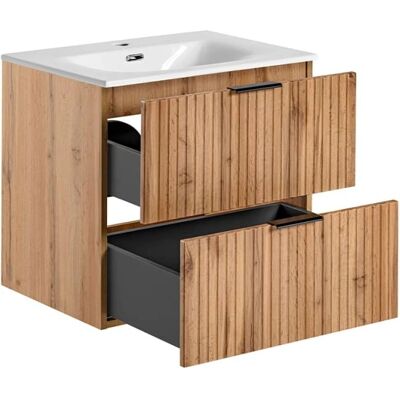 PETITS-MEUBLES Adriel Madera Mueble de baño de roble - Mueble de baño PETITS-MEUBLES Adriel Madera Mueble de baño de roble - Mueble de baño