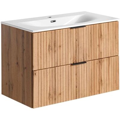 PETITS-MEUBLES Adriel Placard de salle de bain encastré 80cm - Bois - Publicité PETITS-MEUBLES Adriel Placard de salle de bain encastré 80cm - Bois - Publicité