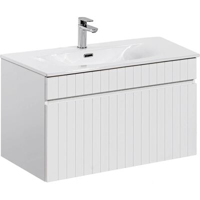 PETITS-MEUBLES Zelie Blanco Mueble de baño suspendido - Tipo de baño PETITS-MEUBLES Zelie Blanco Mueble de baño suspendido - Tipo de baño