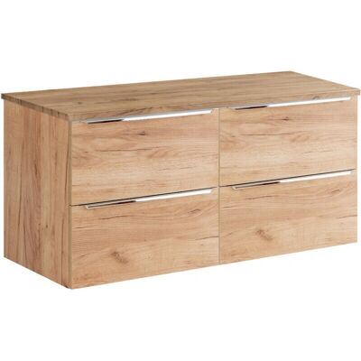 Meuble de salle de bain Petits-meubles April Madera - 120cm, 4 tiroirs, fermeture silencieuse - Publicité Meuble de salle de bain Petits-meubles April Madera - 120cm, 4 tiroirs, fermeture silencieuse - Publicité