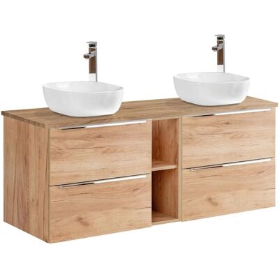 PETITS-MEUBLES Conjunto de lavabo doble April Madera - 140cm PETITS-MEUBLES Conjunto de lavabo doble April Madera - 140cm