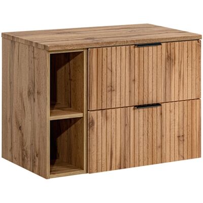 Meuble de salle de bain Petits-meubles Adriel - 80cm, 2 niches, Bois - Publicité Meuble de salle de bain Petits-meubles Adriel - 80cm, 2 niches, Bois - Publicité