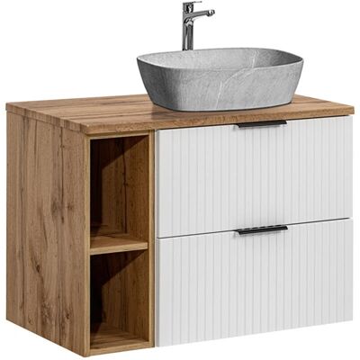 Petits-meubles Adriel Blanco - Armario de baño - 80cm, 2 nichos Petits-meubles Adriel Blanco - Armario de baño - 80cm, 2 nichos