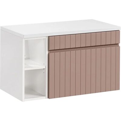 PETITS-MEUBLES Zelie Meuble de bain 80cm - Rose et Blanc - Publicité PETITS-MEUBLES Zelie Meuble de bain 80cm - Rose et Blanc - Publicité