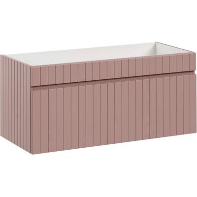 Gabinete de baño rosa Zelie - Mueble suspendido Gabinete de baño rosa Zelie - Mueble suspendido