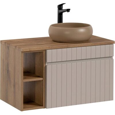 Petits-meubles Meuble lavabo en céramique - 80cm, 2 niches, Cachemira - Publicité Petits-meubles Meuble lavabo en céramique - 80cm, 2 niches, Cachemira - Publicité