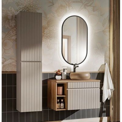 PETITS-MEUBLES Ensemble Salle de Bain - 80cm, 2 Niches, Colonne, Fermeture Silencieuse - Publicité PETITS-MEUBLES Ensemble Salle de Bain - 80cm, 2 Niches, Colonne, Fermeture Silencieuse - Publicité