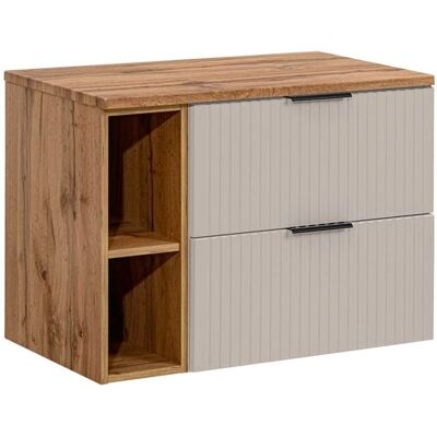 PETITS-MEUBLES Meuble de salle de bains Adriel - 80cm, Cachemira & Bois - Publicité PETITS-MEUBLES Meuble de salle de bains Adriel - 80cm, Cachemira & Bois - Publicité