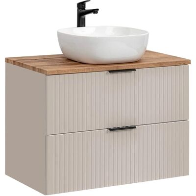 PETITS-MEUBLES Adriel 80cm Mueble de baño - Suspendido, Incluye lavabo PETITS-MEUBLES Adriel 80cm Mueble de baño - Suspendido, Incluye lavabo