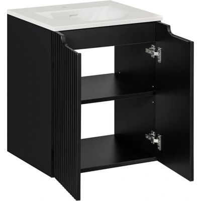 PETITS-MEUBLES Riva Mueble de lavabo suspendido - 2 puertas, cerámica, 50cm PETITS-MEUBLES Riva Mueble de lavabo suspendido - 2 puertas, cerámica, 50cm