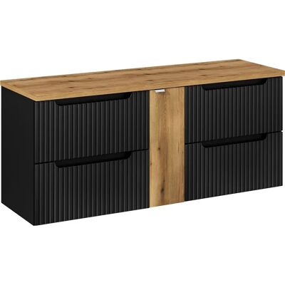 PETITS-MEUBLES Riva Mueble de baño negro de madera - Tipo de baño PETITS-MEUBLES Riva Mueble de baño negro de madera - Tipo de baño