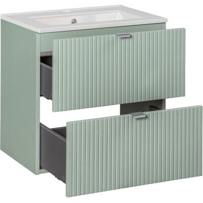 Petits-Muebles Jade Groen 60cm Opgehangen Badmeubel Petits-Muebles Jade Groen 60cm Opgehangen Badmeubel