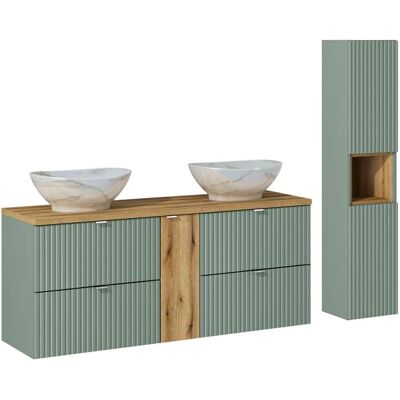 PETITS-MEUBLES Ensemble de Meubles Double Vasque - Salle de Bain - Publicité PETITS-MEUBLES Ensemble de Meubles Double Vasque - Salle de Bain - Publicité