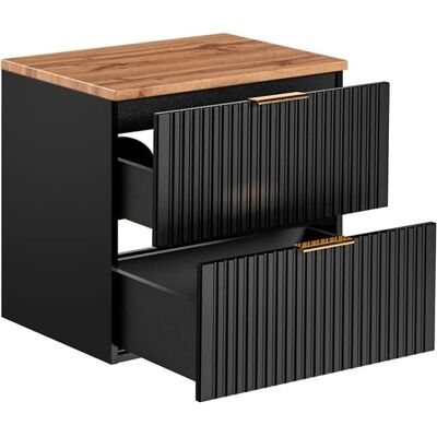 PETITS-MEUBLES Meuble salle de bain Adriel noir mat suspendu - Meuble de salle de bain - Publicité PETITS-MEUBLES Meuble salle de bain Adriel noir mat suspendu - Meuble de salle de bain - Publicité