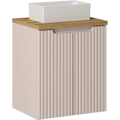 PETITS-MEUBLES Mueble de baño compacto - 50cm, 2 puertas, madera FSC PETITS-MEUBLES Mueble de baño compacto - 50cm, 2 puertas, madera FSC
