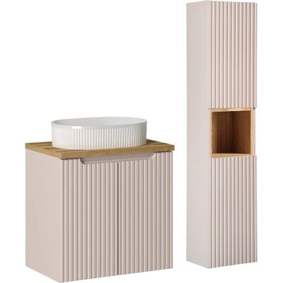 Conjunto de baño PETITS-MEUBLES Riva 60cm - Cierre silencioso Conjunto de baño PETITS-MEUBLES Riva 60cm - Cierre silencioso