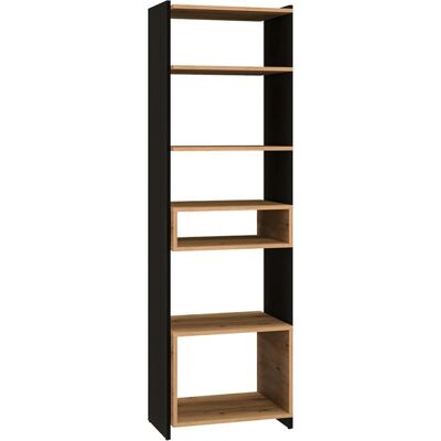 PETITS-MEUBLES Bibliothèque en bois noir à 7 étagères - Publicité PETITS-MEUBLES Bibliothèque en bois noir à 7 étagères - Publicité