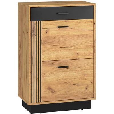 PETITS-MEUBLES Nilo Armoire à chaussures - 2 portes, 1 tiroir - Fabrication Européenne - Publicité PETITS-MEUBLES Nilo Armoire à chaussures - 2 portes, 1 tiroir - Fabrication Européenne - Publicité