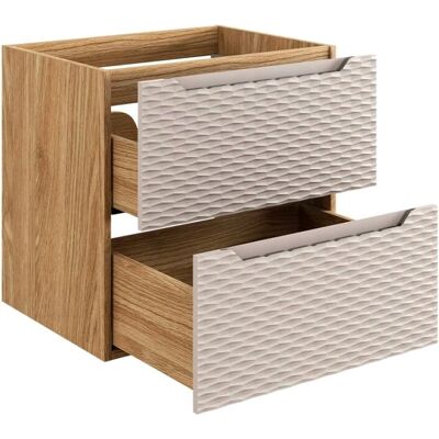 PETITS-MEUBLES Elora Beige et Bois 60cm - Meuble - Publicité PETITS-MEUBLES Elora Beige et Bois 60cm - Meuble - Publicité