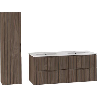 PETITS-MEUBLES Ensemble de meubles double vasque 120cm - Salle de bain - Publicité PETITS-MEUBLES Ensemble de meubles double vasque 120cm - Salle de bain - Publicité