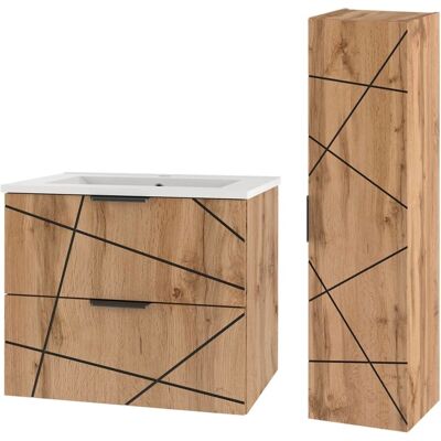 Conjunto de Muebles de Baño PETITS-MEUBLES - Madera FSC, Cierre Silencioso, Montaje en Pared Conjunto de Muebles de Baño PETITS-MEUBLES - Madera FSC, Cierre Silencioso, Montaje en Pared