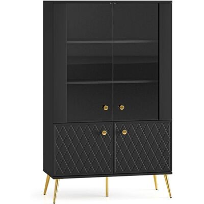 Petits Meubles Manoé Armoire en Porcelaine Noire 4 Portes - Publicité Petits Meubles Manoé Armoire en Porcelaine Noire 4 Portes - Publicité