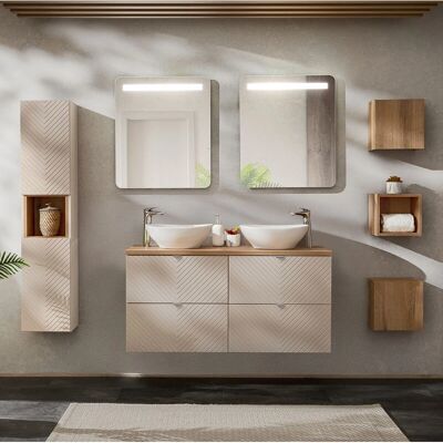 PETITS-MEUBLES Manoa Cachemira - 120 cm - Cachemira et bois - Ensemble lavabo - Publicité PETITS-MEUBLES Manoa Cachemira - 120 cm - Cachemira et bois - Ensemble lavabo - Publicité