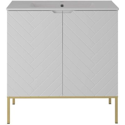 Lavabo Daria Blanc 80cm Encastré - Meuble lavabo - Publicité Lavabo Daria Blanc 80cm Encastré - Meuble lavabo - Publicité