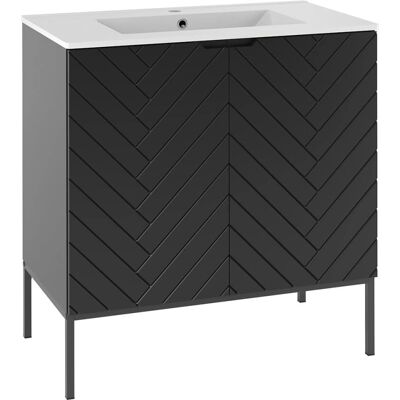 Petits Meubles Daria 80cm Lavabo en céramique 2 portes - Mobilier de salle de bain - Publicité Petits Meubles Daria 80cm Lavabo en céramique 2 portes - Mobilier de salle de bain - Publicité