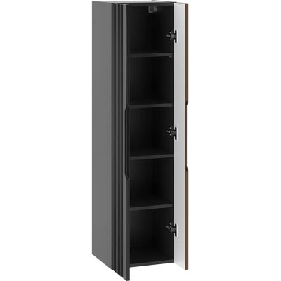 PETITS-MEUBLES Colonna a Parete Sylla Nero e Legno - Mobile da Parete PETITS-MEUBLES Colonna a Parete Sylla Nero e Legno - Mobile da Parete