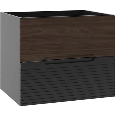 PETITS-MEUBLES Sylla 60cm Mobile bagno nero e legno PETITS-MEUBLES Sylla 60cm Mobile bagno nero e legno