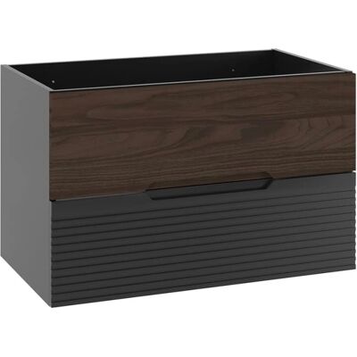 PETITS-MEUBLES Sylla 80cm Mobile bagno nero e legno PETITS-MEUBLES Sylla 80cm Mobile bagno nero e legno