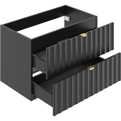 PETITS-MEUBLES Lexa Negro Mueble de lavabo suspendido - Tipo de baño PETITS-MEUBLES Lexa Negro Mueble de lavabo suspendido - Tipo de baño
