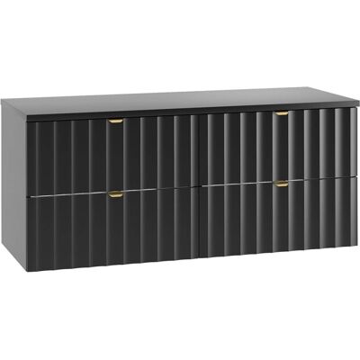 PETITS-MEUBLES Meuble salle de bain noir Lexa 120cm - Publicité PETITS-MEUBLES Meuble salle de bain noir Lexa 120cm - Publicité