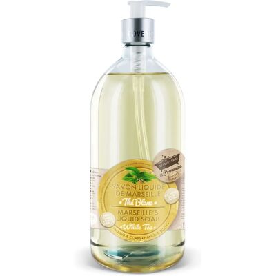 Les Petits Bains de Provence Thé Blanc Gel Douche - 1L - Publicité Les Petits Bains de Provence Thé Blanc Gel Douche - 1L - Publicité
