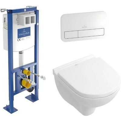 Inodoro suspendido Villeroy & Boch O.novo sin borde - Compacto y duradero Inodoro suspendido Villeroy & Boch O.novo sin borde - Compacto y duradero