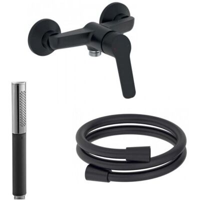Mezclador de ducha de pared Jacob Delafon negro - Modelo Aimé Mezclador de ducha de pared Jacob Delafon negro - Modelo Aimé
