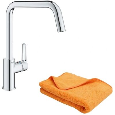Grifo de cocina Grohe - Monoblock, Cromo, Rotación 150°, Cartucho cerámico 28mm Grifo de cocina Grohe - Monoblock, Cromo, Rotación 150°, Cartucho cerámico 28mm