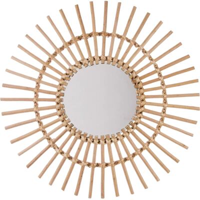 Miroir Soleil en rotin Atmosphera - Diamètre 58cm - Publicité Miroir Soleil en rotin Atmosphera - Diamètre 58cm - Publicité