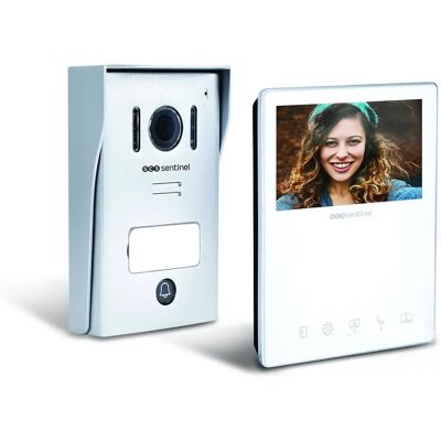 Interphonie vidéo SCS SENTINEL 4,3 pouces - Blanc - Câblée - IP55 - Publicité Interphonie vidéo SCS SENTINEL 4,3 pouces - Blanc - Câblée - IP55 - Publicité