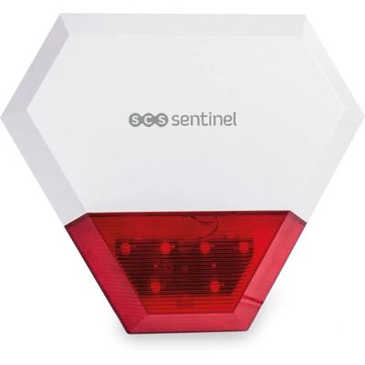 SCS SENTINEL Sirena Exterior - Blanco, Alcance 80m, 100dB SCS SENTINEL Sirena Exterior - Blanco, Alcance 80m, 100dB