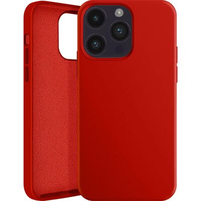 Étui fin et doux rouge Moxie iPhone 14 Pro - Publicité Étui fin et doux rouge Moxie iPhone 14 Pro - Publicité