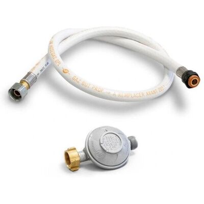 KEMPER - Kit regulador de butano 28 mbar + 1m manguera - 28 mbar - 1 m hose - Kit régulateur de gaz - Publicité KEMPER - Kit regulador de butano 28 mbar + 1m manguera - 28 mbar - 1 m hose - Kit régulateur de gaz - Publicité