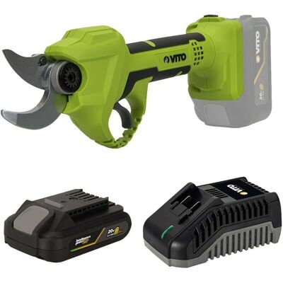 Vito Ciseaux de taille sans fil 20V - Outils de jardinage - Publicité Vito Ciseaux de taille sans fil 20V - Outils de jardinage - Publicité